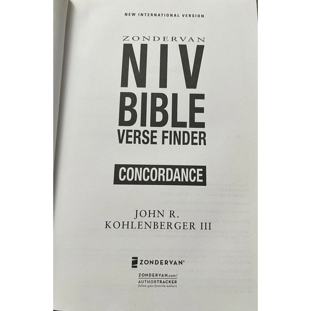 NIV Bible Verse Finder - Hardback‎ By Kohlenberger III, John R.
